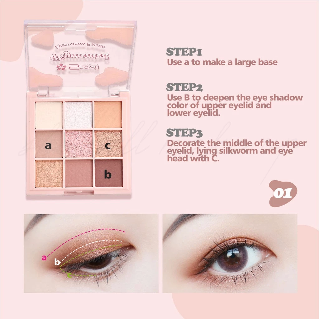 78% OFF Shawill 9 Colors Eyeshadow Palette High Pigment Make Up Eyeshadow Beauty Eyeshadow S4009