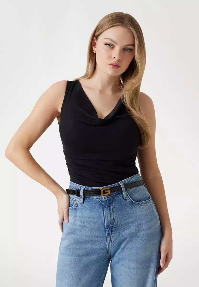 70% OFF Sleeveless Cowl Neck Rika Top