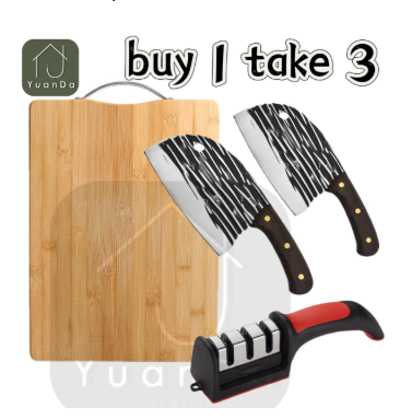 36% OFF（buy 1 take 3）buy 1pcs Kitchen cutting fruit,  Whole bamboo, vegetable board, cutting board, food cutting board take 2pcs Japanese Knife Kitchen Knife Traditional Handmade Chef's Chopper Cooking Knives Kitchen Tools and 1 piece sharpening stone