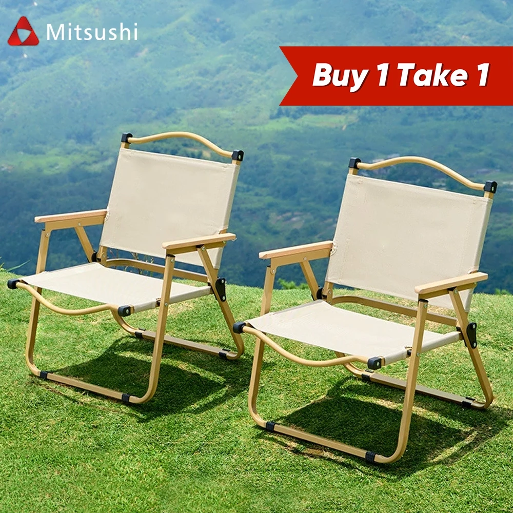90% OFF Mitsushi Folding Chair Sturdy Steel Frame Camping Chair Ultra-Light Portable Outdoor Camping Chair