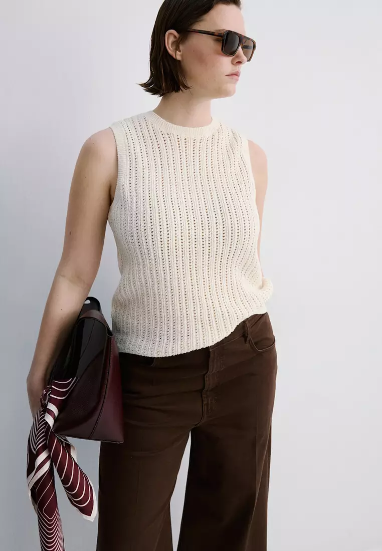 71% OFF Openwork Knit Top