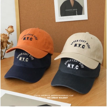 47% OFF South Korea Western Style LettersinsBaseball Cap Men's Soft Top Washed Sun-Proof Peaked Cap