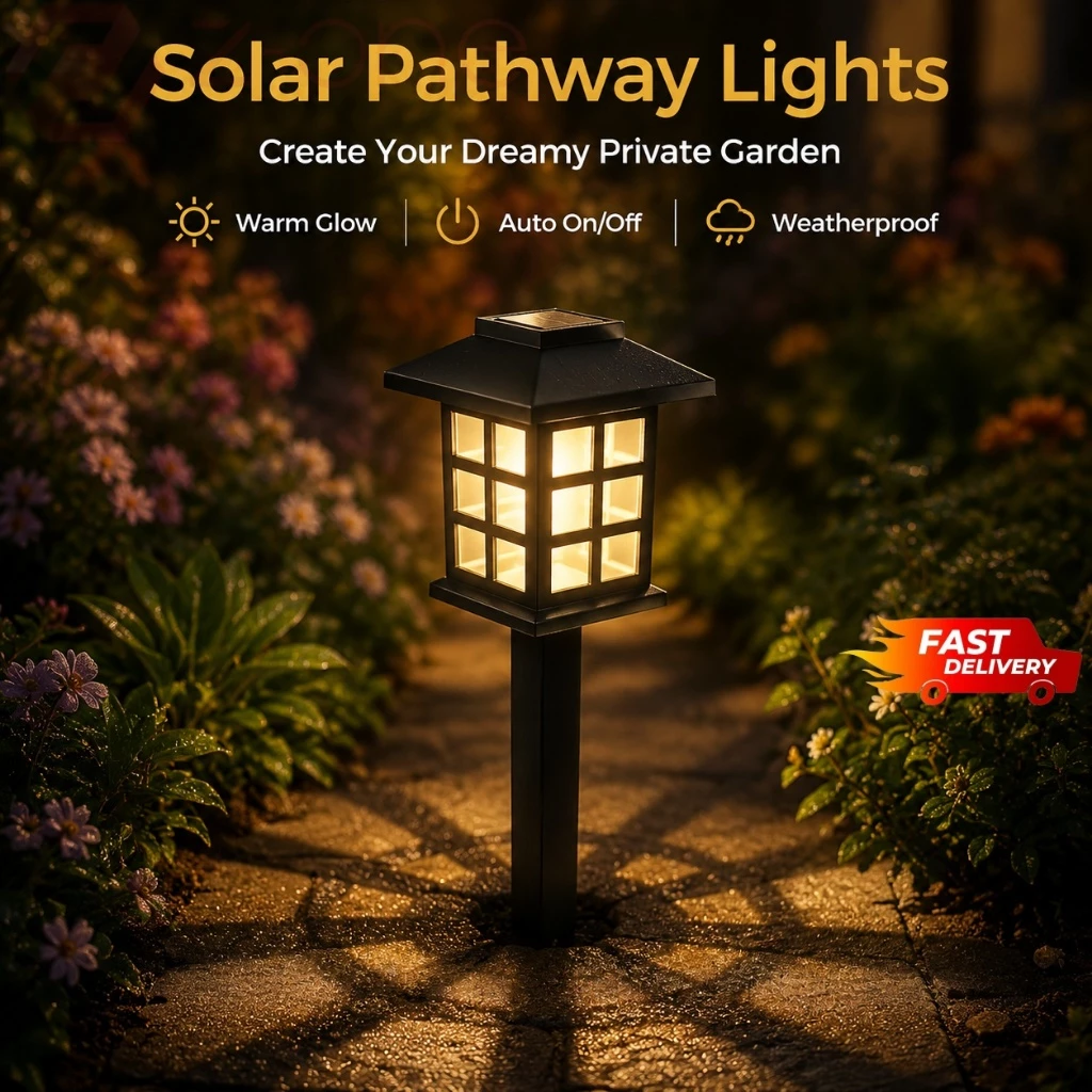 24% OFF HYD02 2pcs Solar Lamp Pathway Lights Outdoor Waterproof IP6.5 Garden Light Landscape Lighting