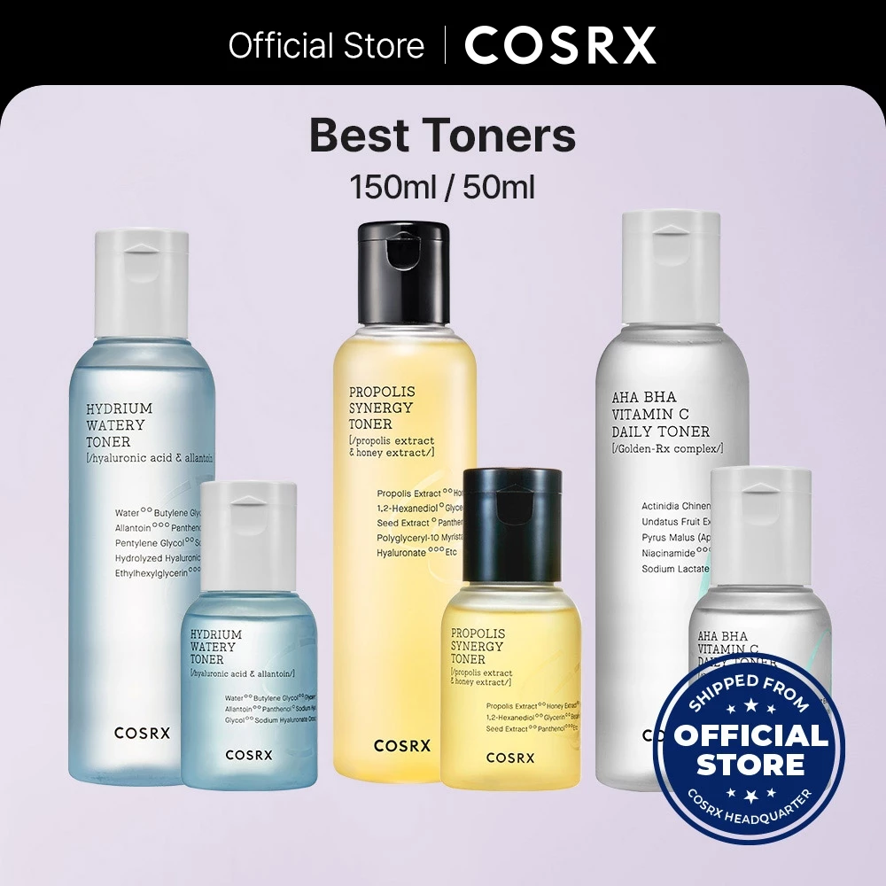 41% OFF [COSRX OFFICIAL] Refresh ABC Toner 150ml,50ml / Hydrium Watery Toner 150ml ,50ml/ Full Fit Propolis Toner 150ml ,50ml