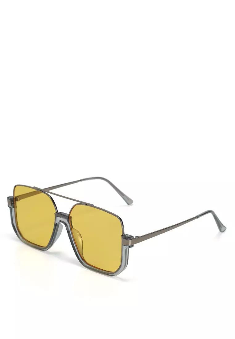 18% OFF Fidelio Retro Square Aviator Sunglasses