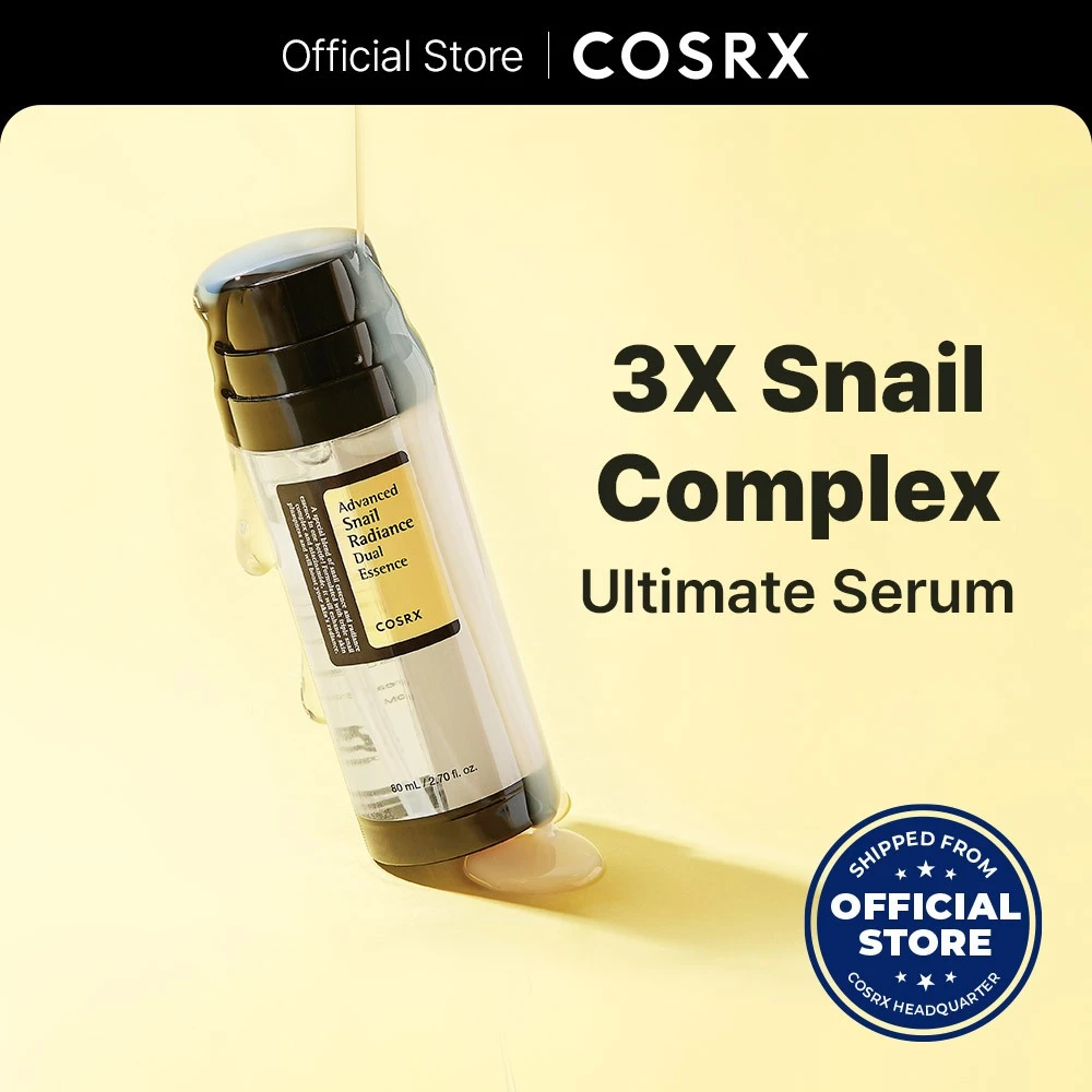 51% OFF [COSRX OFFICIAL] Advanced Snail Radiance Dual Essence,Triple Snail Complex 74.3%, Niacinamide 5%, for Anti-aging