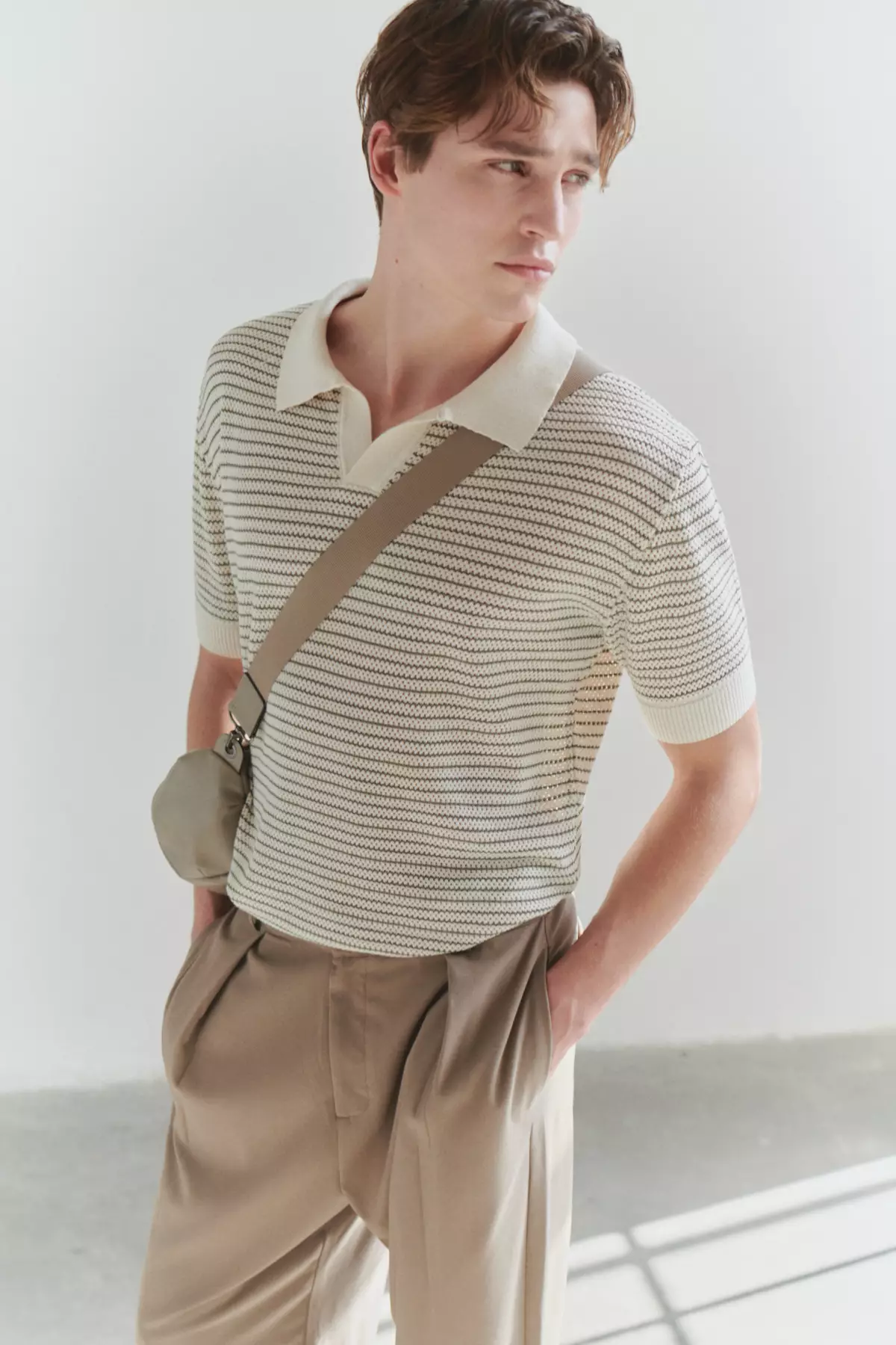 37% OFF Trendyol Striped Knit Polo Shirt