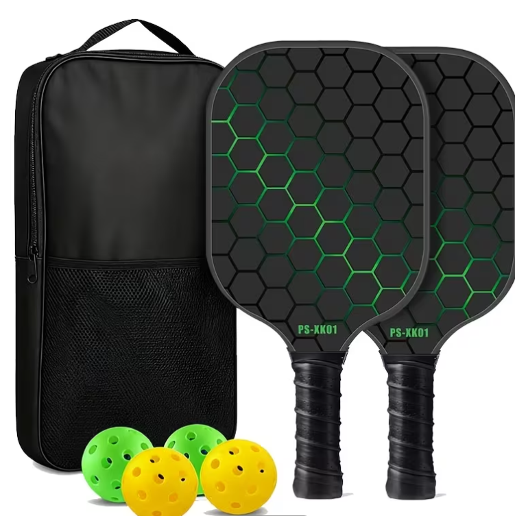 55% OFF Fiberglass T700 Pickleball Tennis Racket Set, Includes 2 Rackets and 4 Balls - Heavy-Duty Professional/Beginner/Pro Kit, Durable Equipment