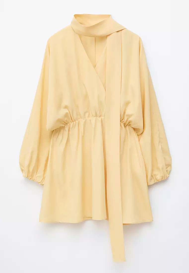 30% OFF &Other Stories Scarf-Detail Wrap Mini Dress