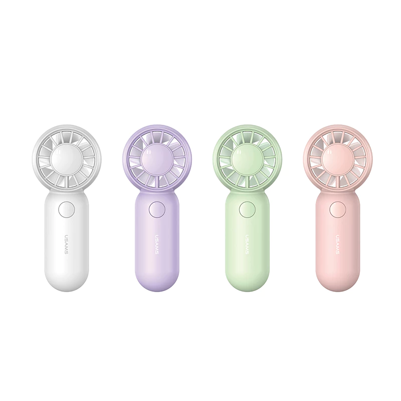 35% OFF Usams ZB354 Mini Fan portable rechargeable handheld fan strong wind long battery life usb charging