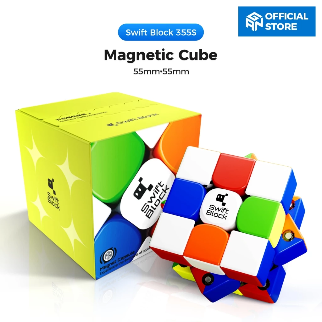 50% OFF GANCube Swift Block 355S Magnetic 3x3 Beginner Cube Puzzle Toys
