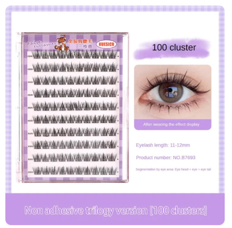 29% OFF YTFSKFUI (COD)Reusable Glue-Free False Eyelashes waterproof 100-200 Cluster Eyelash Extensions DIY Segmented cluster Lashes Suitable for Beginners High Quality Professional Makeup