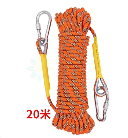 68% OFF SFS*Professional Outdoor Climbing/Hiking Rope Safety Rescue Escape Utility Rope ( 10m, 20m ) with 2 climbing buckles 20m/10m 10mm Utility Rope