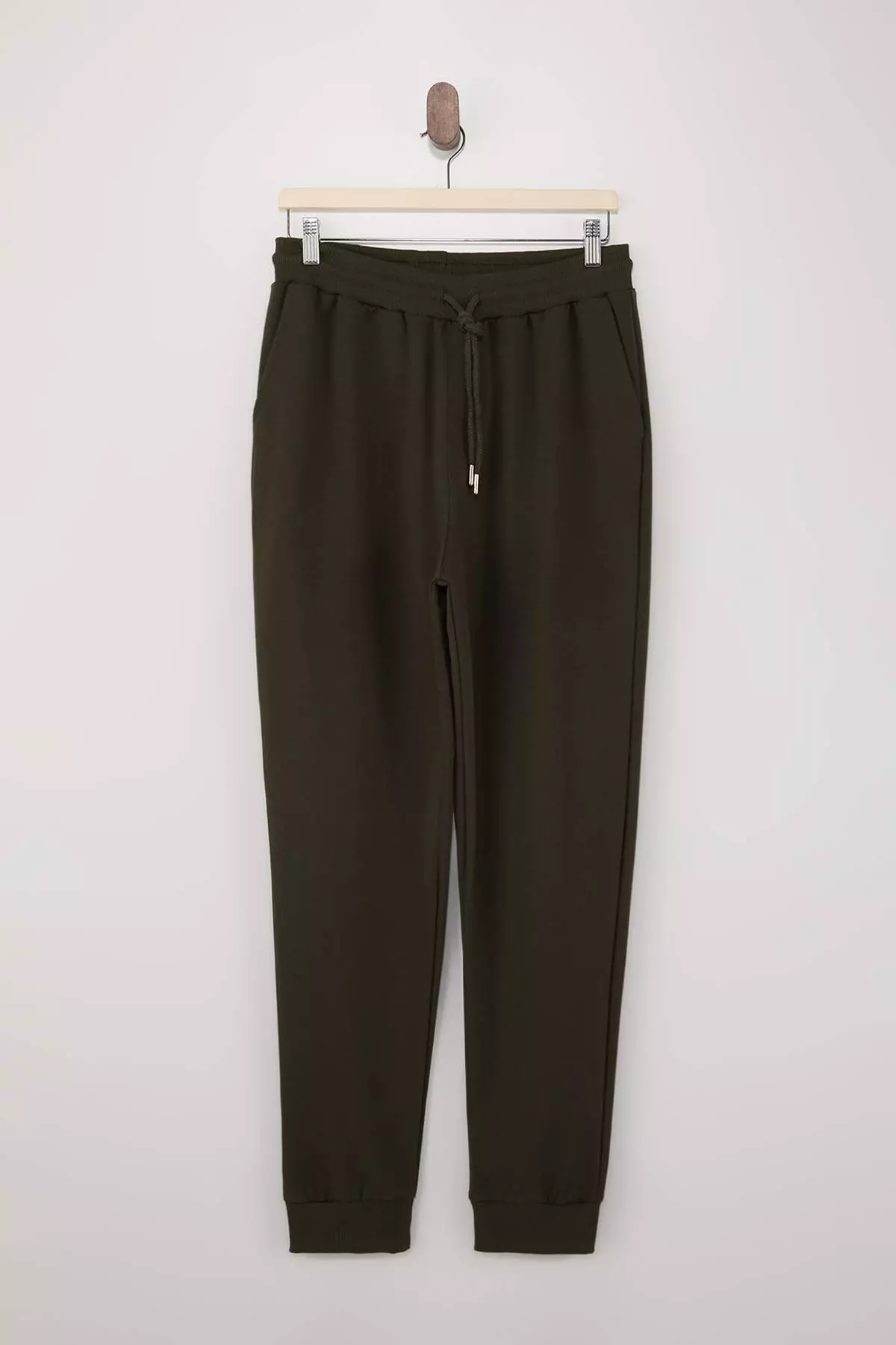 28% OFF Khaki Basic Regular/Normal Cut Elastic Cuff Jogger Sweatpants Tmnss20Ea0053