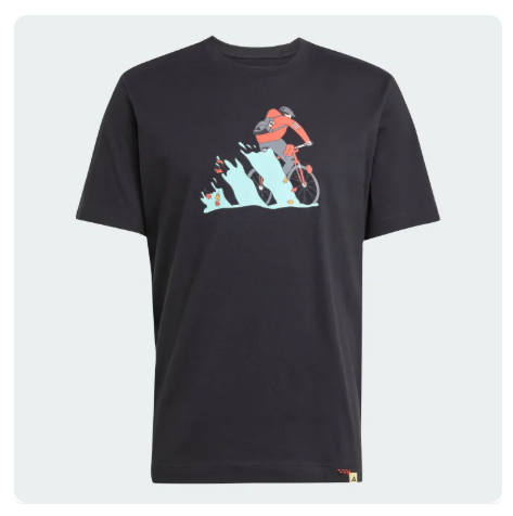 30% OFF adidas Lifestyle Doodle Hunt Bike Graphic Tee Men Black JM6495