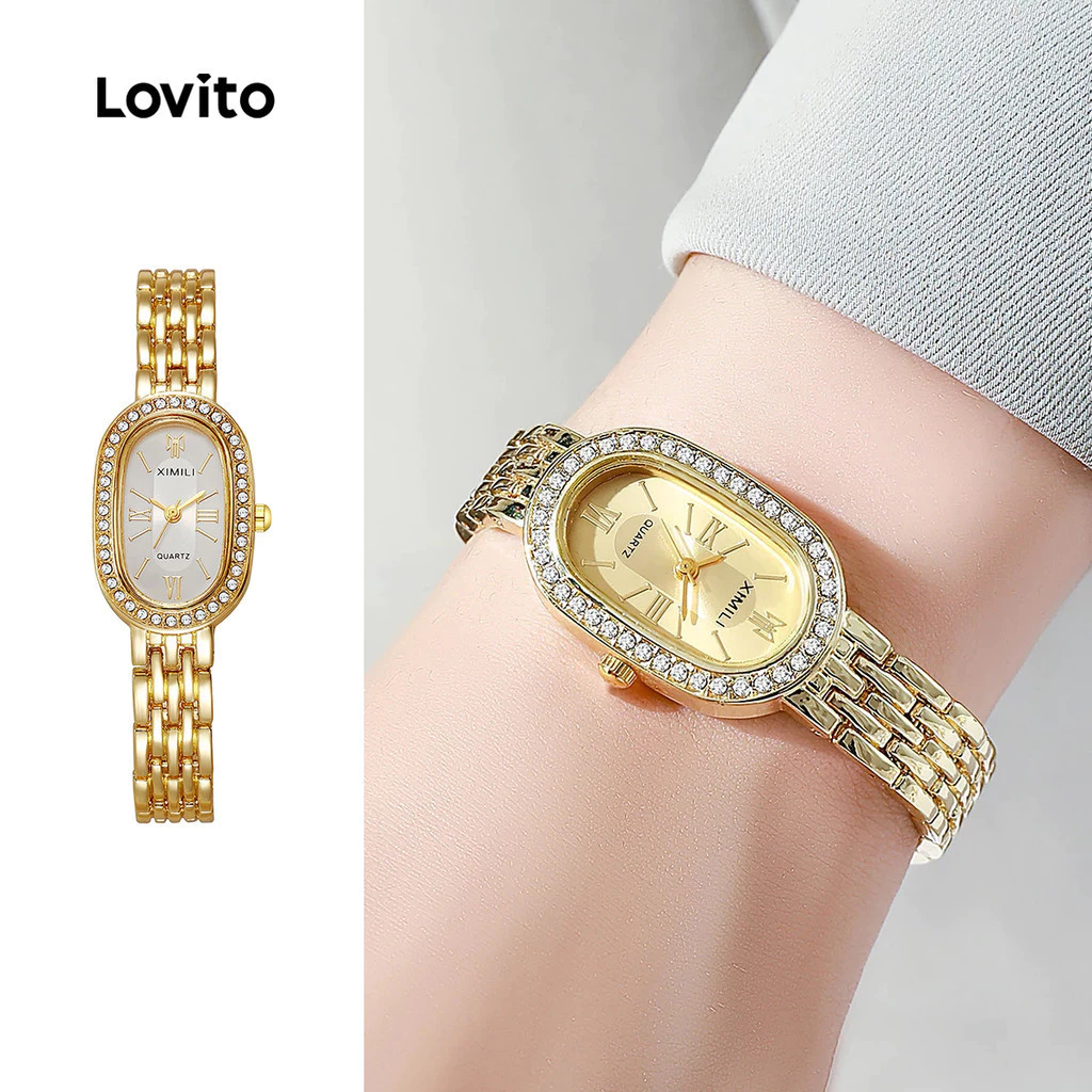 26% OFF Lovito Elegant Flash Diamond Quartz Watch Korean LFA114032