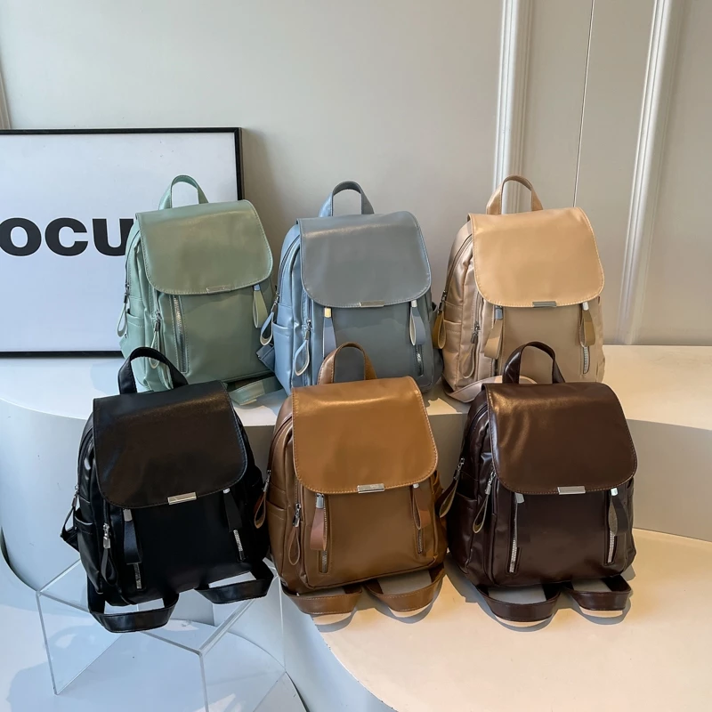 52% OFF JNK #V170 Women's Fashionable Leather Backpack Casual Vintage Bag