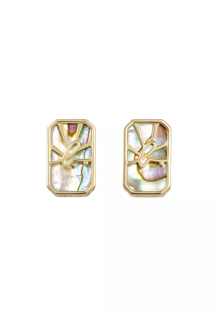 73% OFF Agnès b. Abalone Shell Studs Earrings