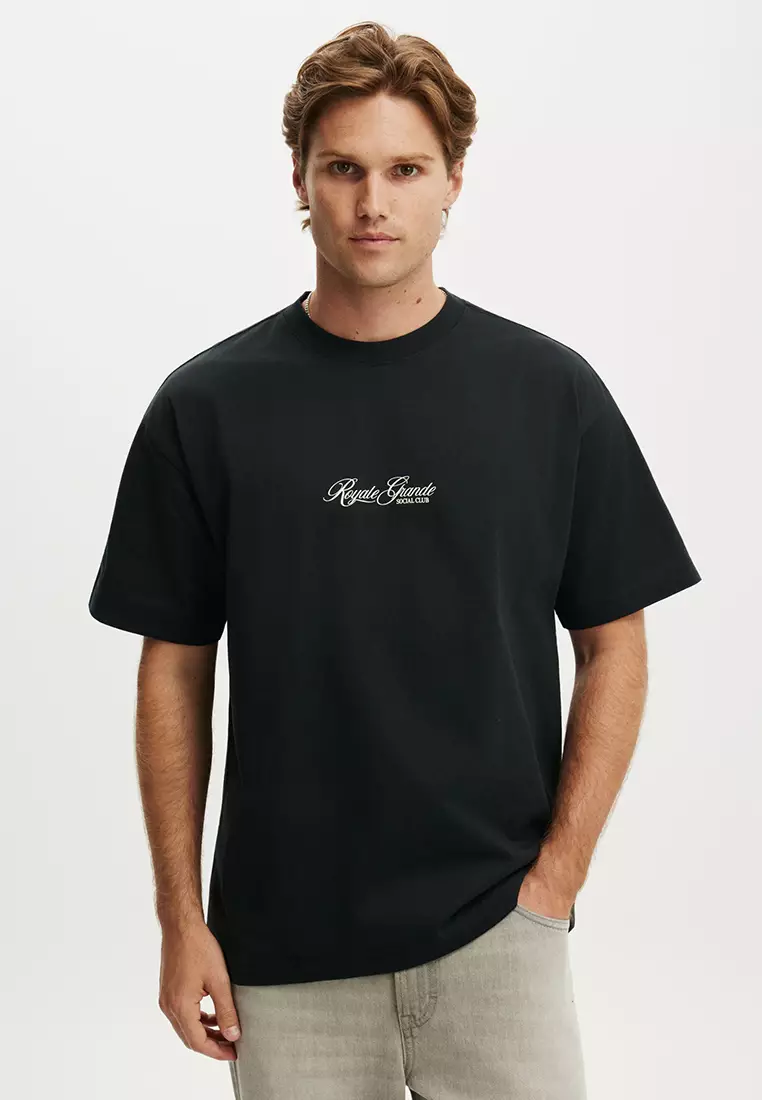 60% OFF Cotton On Box Fit Text T-Shirt