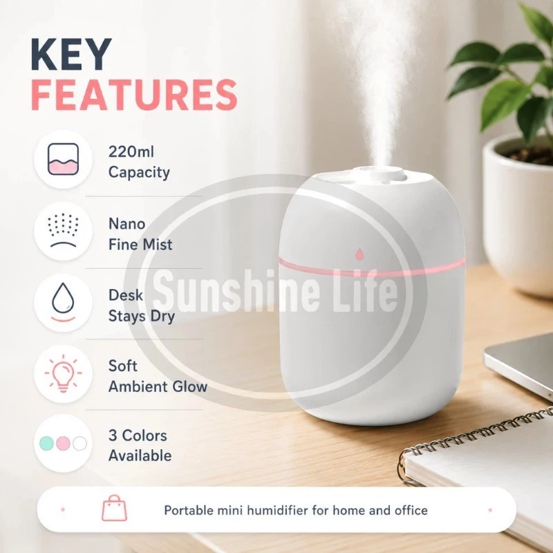 25% OFF 3 In 1 Ultrasonic Air Humidifier 200Ml Essential Oil Aroma Diffuser For Home Car Usb Fogger Mist Mak