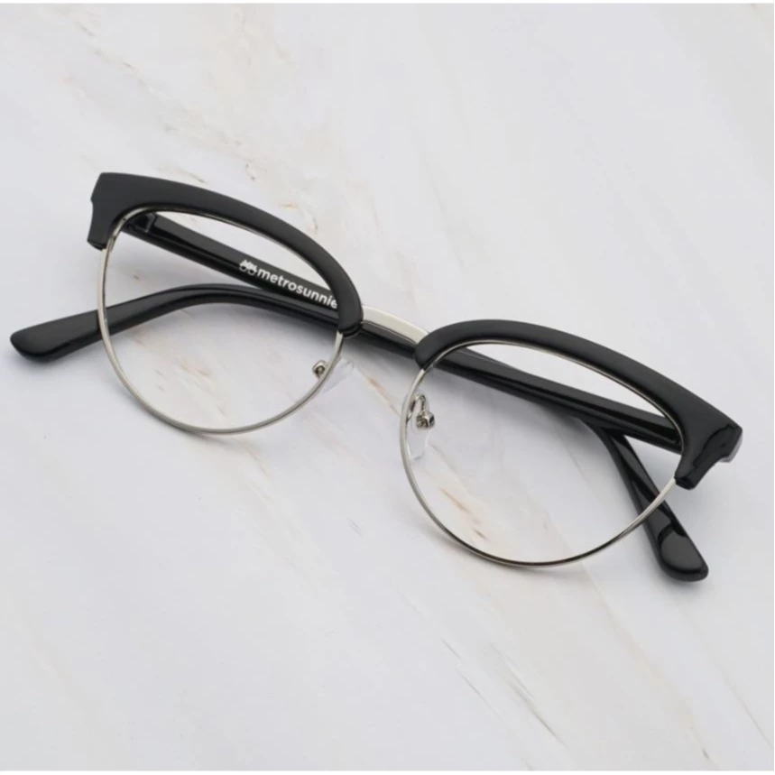 55% OFF MetroSunnies Vicky Specs (Black) / Replaceable Lens / Eyeglasses for Men and Women