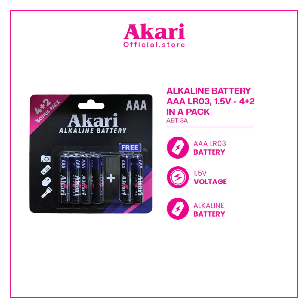 41% OFF Akari ABT-3A Alkaline Battery, AAA LR03 1.5V