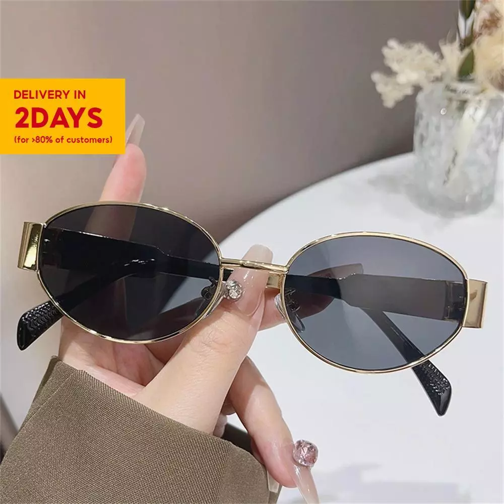 52% OFF Vintage Oval Sunglasses Small Metal Frame UV400 Protection Fashion Unisex
