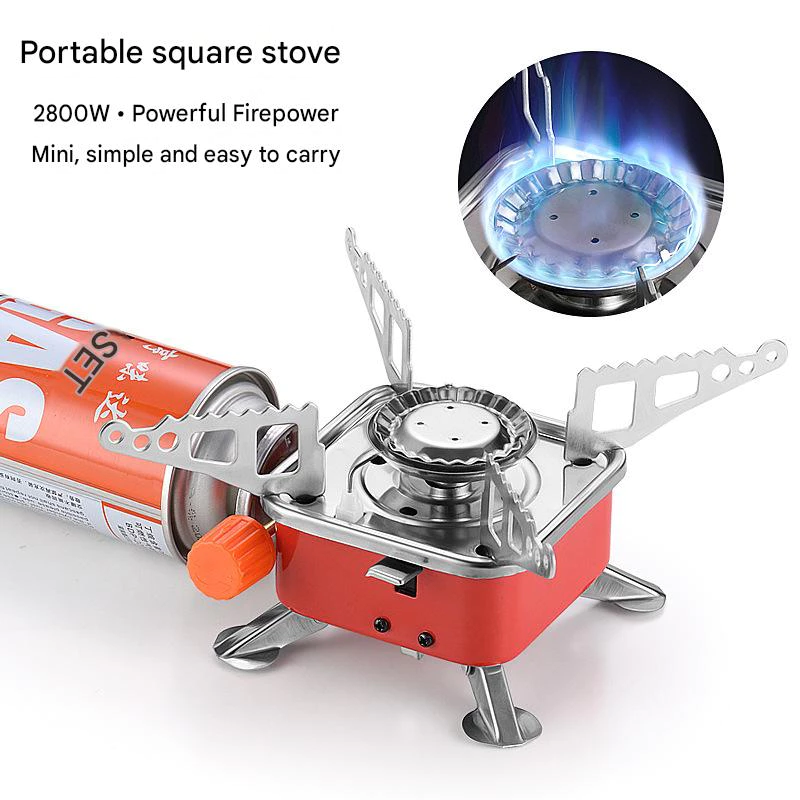 20% OFF Portable Card Type Stove Square Camping Mini Butane Gas Stove Foldable Kalan Portable for Outdoor