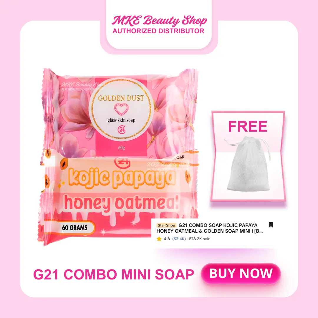 34% OFF G21 COMBO SOAP KOJIC PAPAYA HONEY OATMEAL & GOLDEN SOAP MINI | [BUY 1 G21 COMBO MINI GET 1 FREE MESHNET] Body Care Body Wash Exfoliating Cleanser Cleansing Skin Repair Skin Care