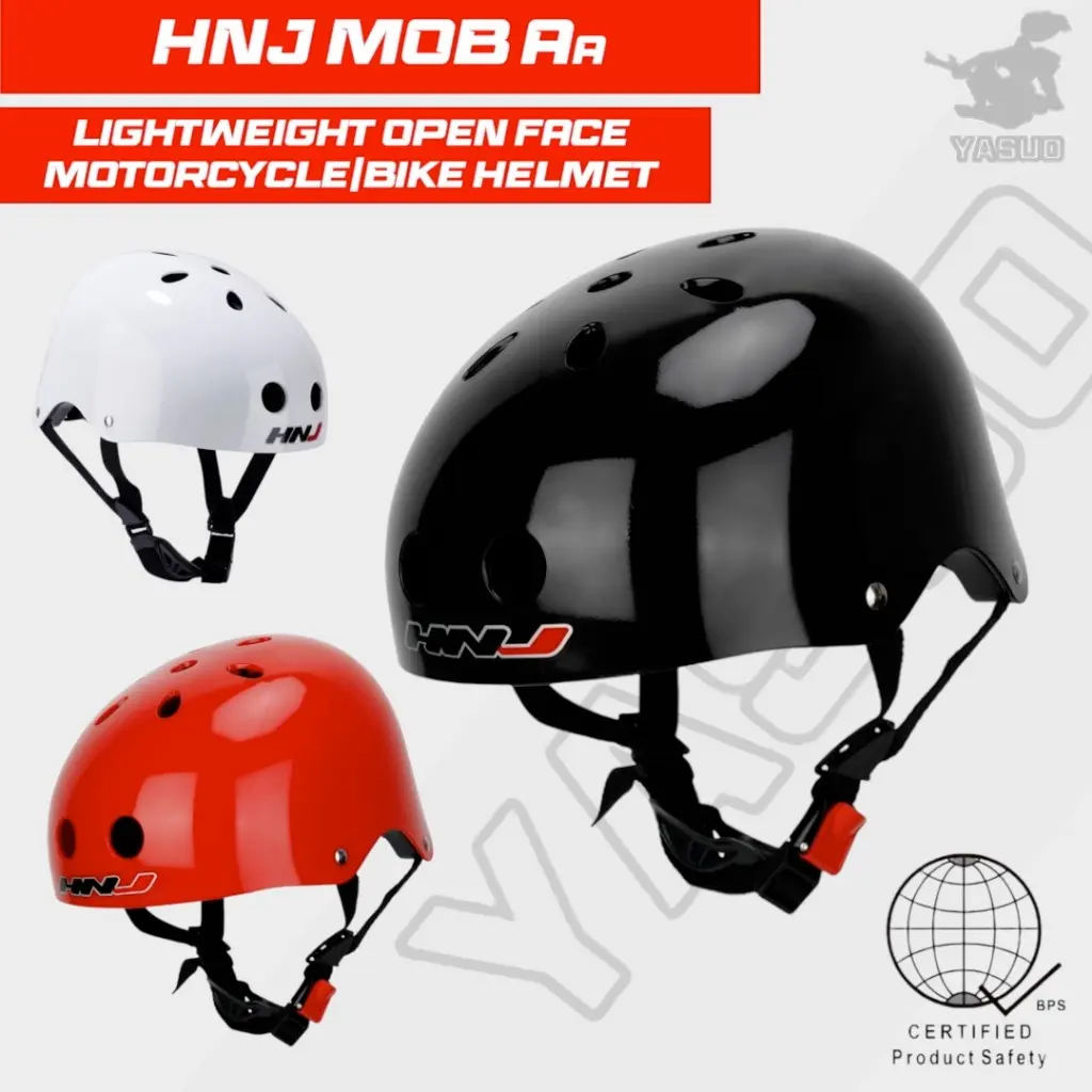 8% OFF HNJ MOB Aa Lightweight Open Face Motorcycle/Bike Helmet - Ultra-Breathable Nutshell Design
