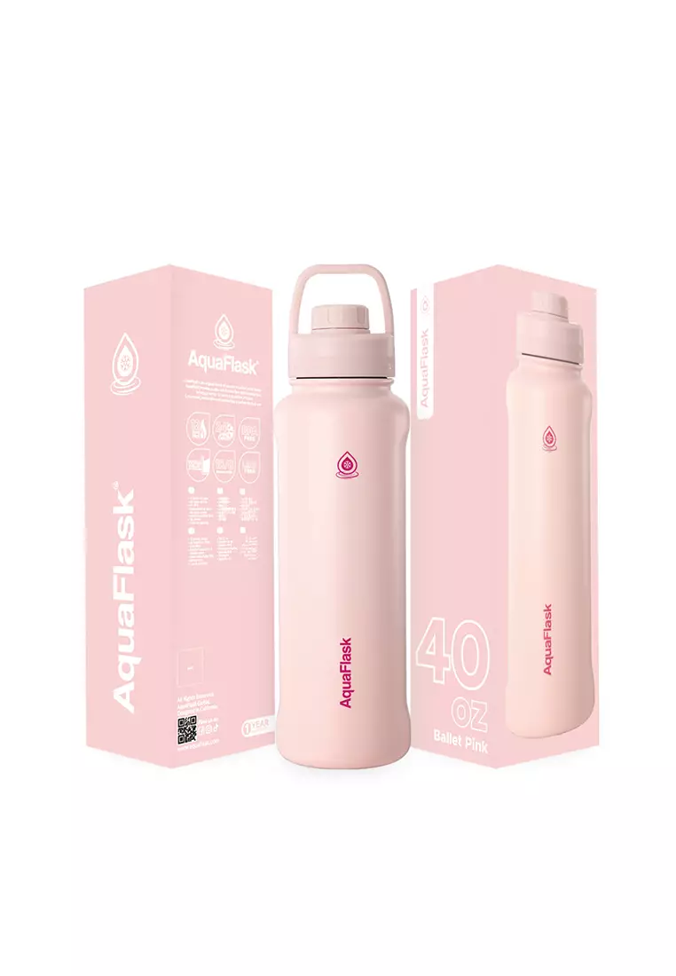 70% OFF 40oz Ballet Pink New Sports Lid Bottle Wide Mouth Vacuum Insulated Stainless Steel Drinking Water Bottle