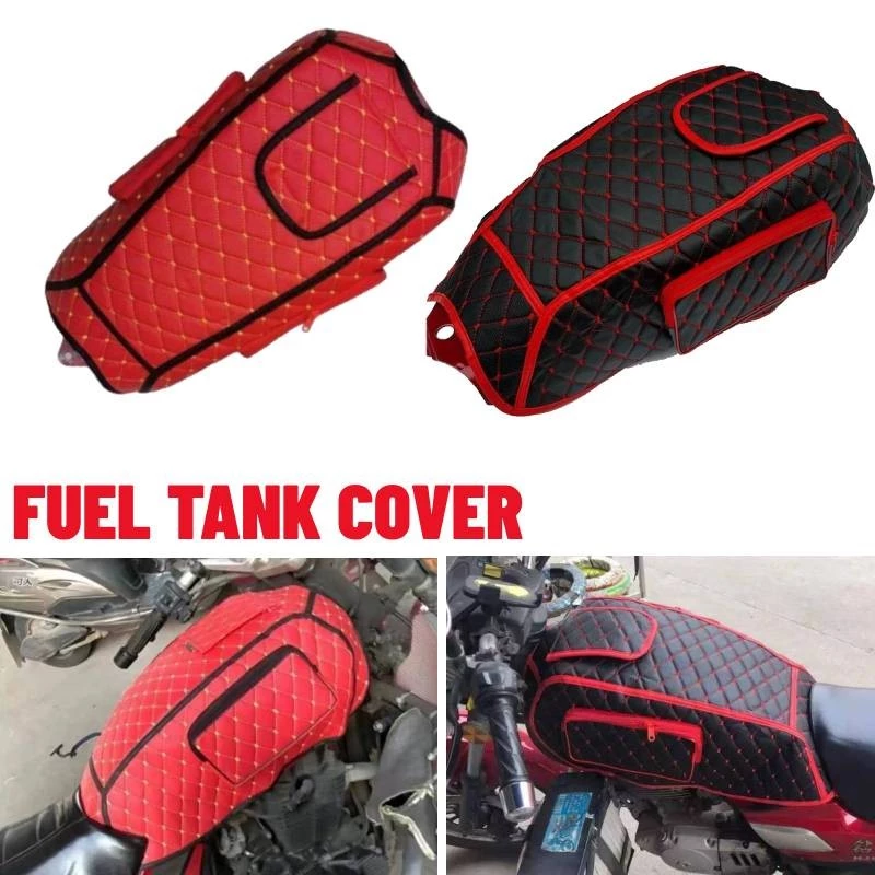 60% OFF Universal Motorcycle Fuel Tank Cover Waterproof Leather Fuel Tank Protector Motorcycle Accessories