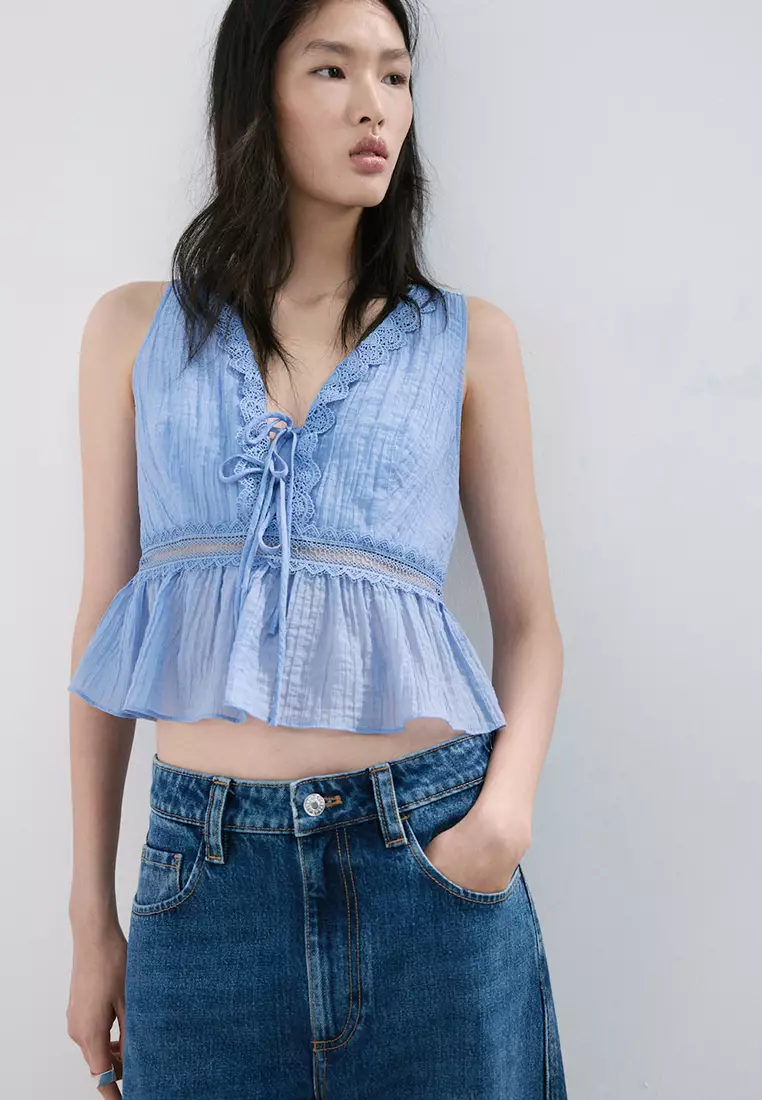 20% OFF Mango Top with Contrasting Trim