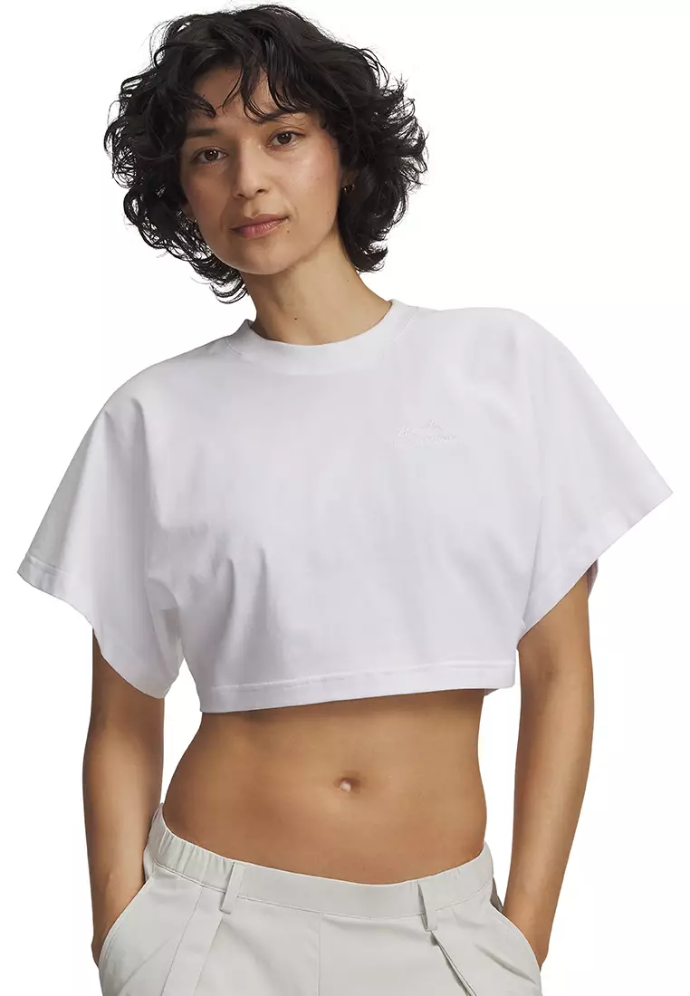 46% OFF Under Armour Cropped Script Women's Short Sleeves T-Shirt