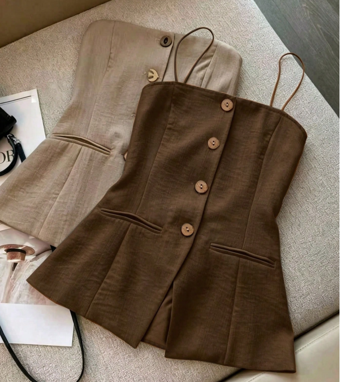 4% OFF Franclia New Arrival Sleeveless Slim Fit Top For Women, Spring/Summer