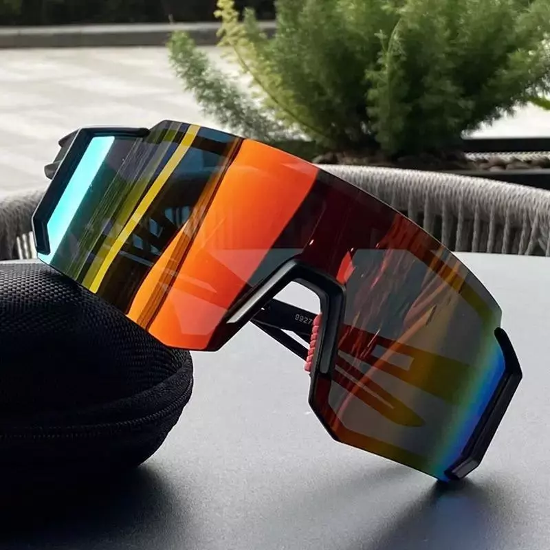 48% OFF Free Large Frame Cycling Sunglasses UV400 Anti-Ultraviolet Oversized Goggles for Outdoor Sports