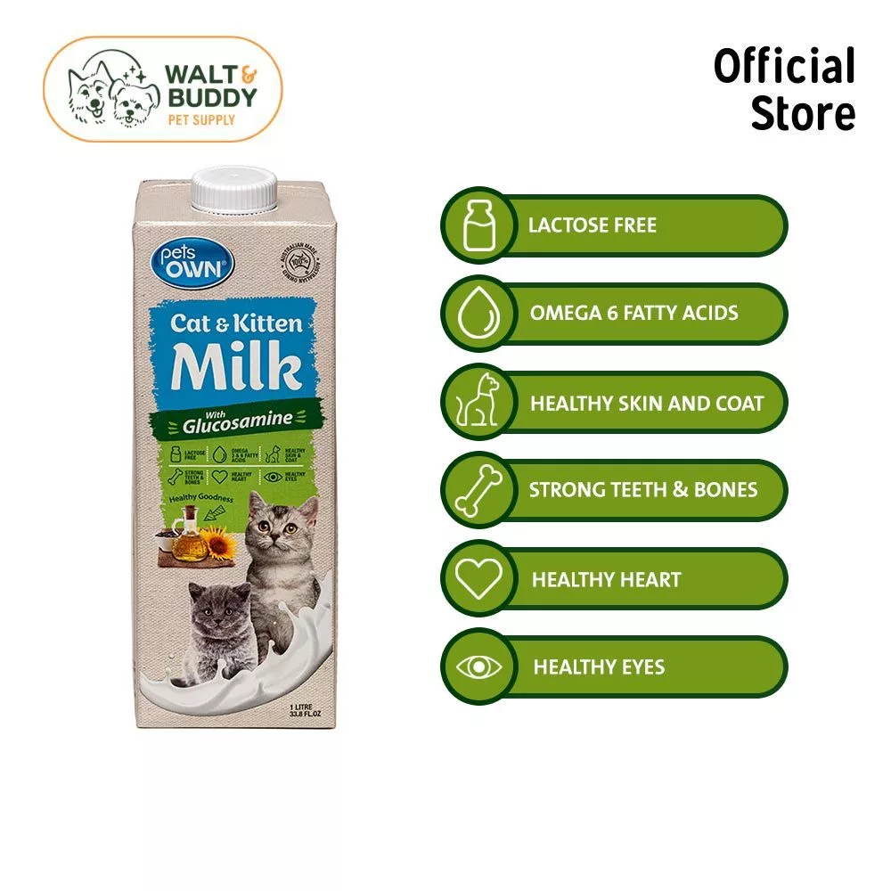 54% OFF Pets Own Cat & Kitten Lactose-Free Milk with Glucosamine 1L