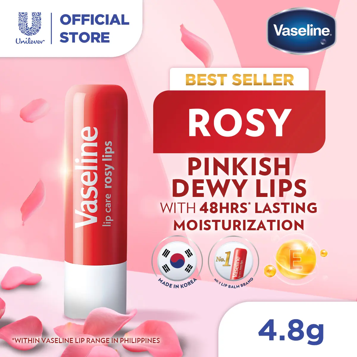 46% OFF Vaseline Rosy Lip Stick Balm 4.8g