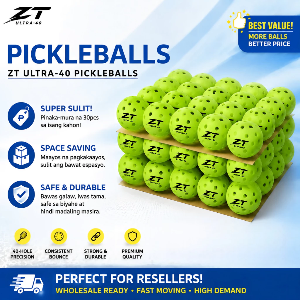 36% OFF ZT ULTRA-40 Pickleball Balls 30pcs Pack | Premium 40 Holes Pickleball Ball Set | Durable Outdoor Sports Training Equipment
