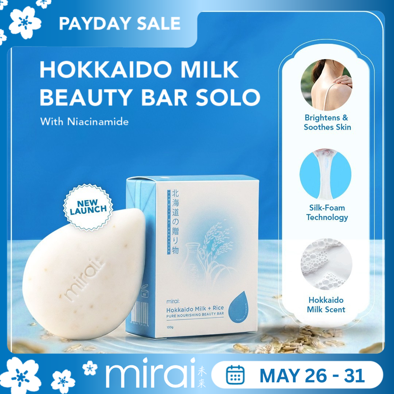 40% OFF Mirai Brightening Bar Soap 2-in-1 Face & Body 100g for Sensitive Skin Hokkaido Milk Soft Skin