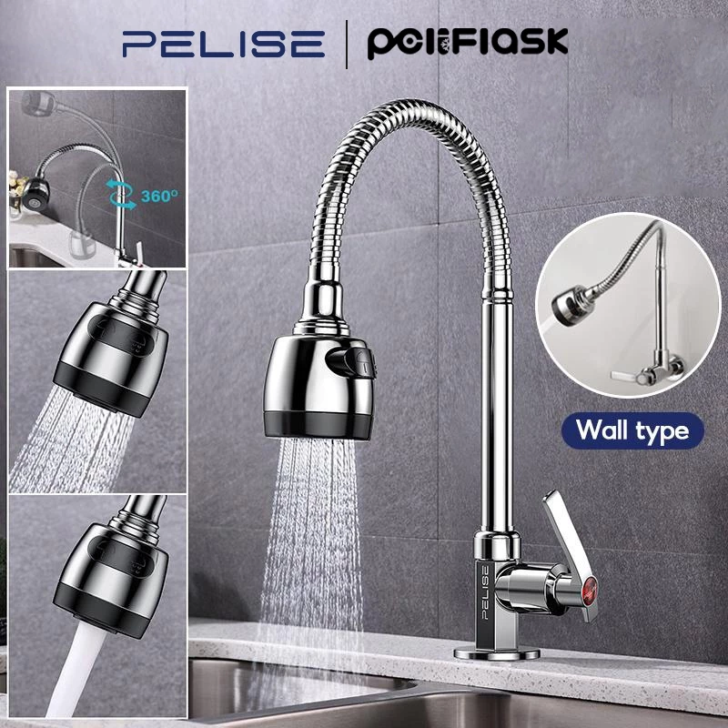 73% OFF Pelise Kitchen Faucet 360° Flexible Pull Faucet with Sprayer Stainless Sink Wash Tap