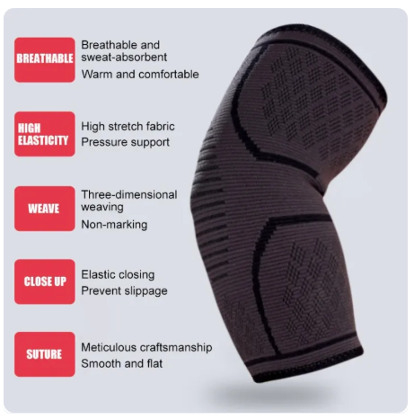 63% OFF 1PC Elbow Support Elastic Gym Sport Elbow Protective Pad Absorb Sweat Sport Basketball Arm Sleeve Elbow Brace