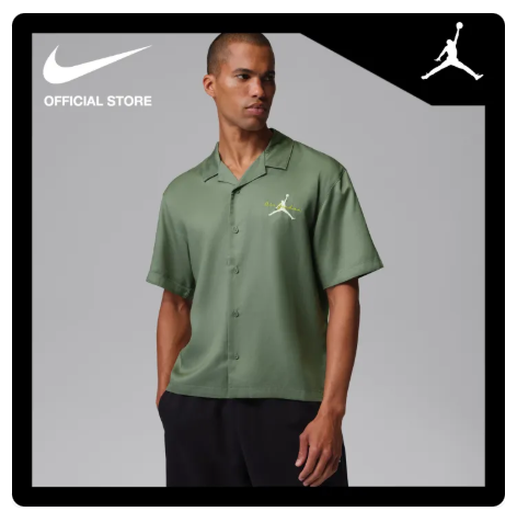 21% OFF Jordan Men's Brooklyn Bowling Shirt - Vintage Lichen [IF1859-351]