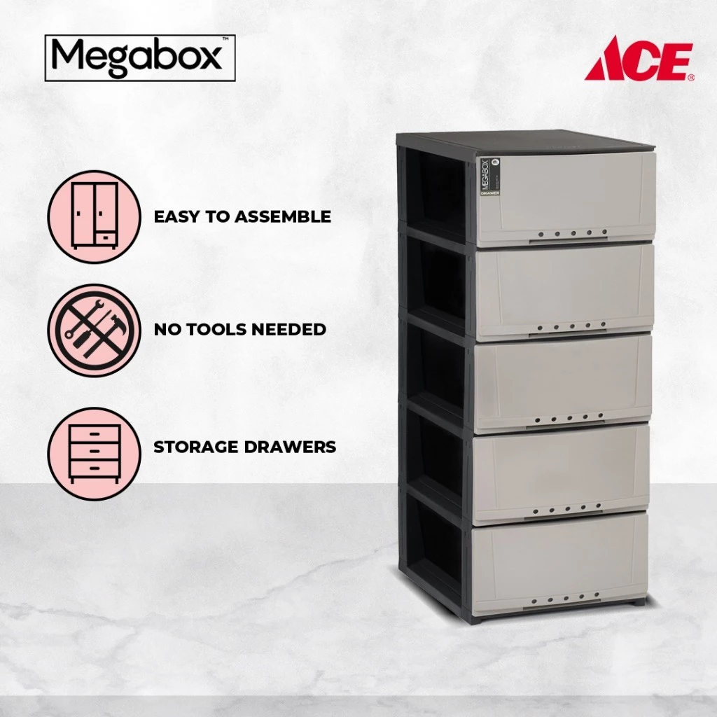 8% OFF Megabox 5-Layer Drawer (Gray)