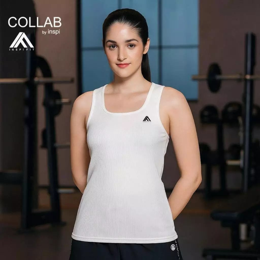 56% OFF COLLAB by Inspi FIT Active Gym Ribbed Sports Sando For Women & Men Body Fit Tank Tops Collection