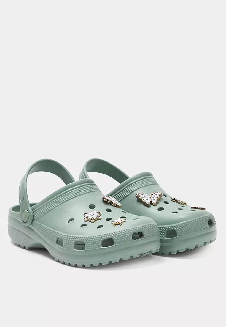 57% OFF Mint Buckle Accessory Detailed Light Sole Women's Eva Closed Front Sandals Slippers Takss25Sd00033