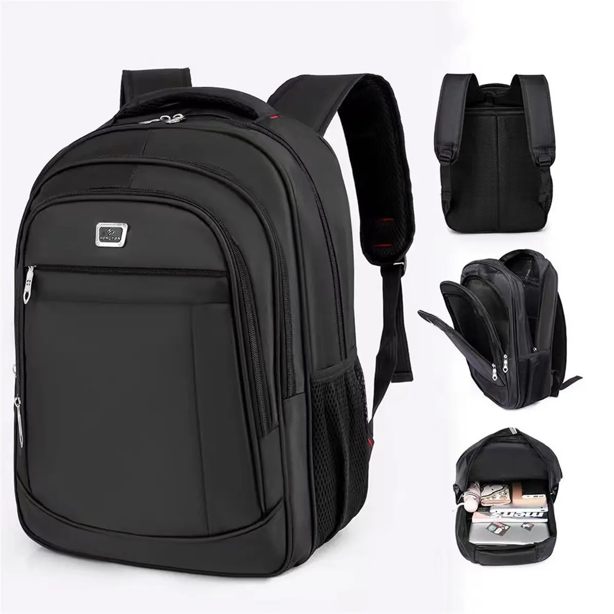 65% OFF BEK #999-8 Fashion Men's Large capacity School student Laptop backpack Black Leisure Travel bag