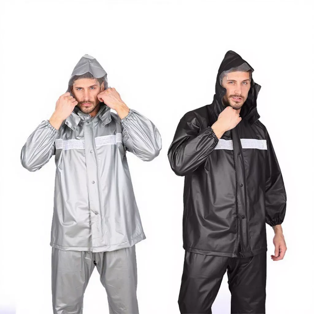 23% OFF 2704 912#Titanium Raincoat Rubberized Makapal Kapote Popular Waterproof Raincoat with Pants