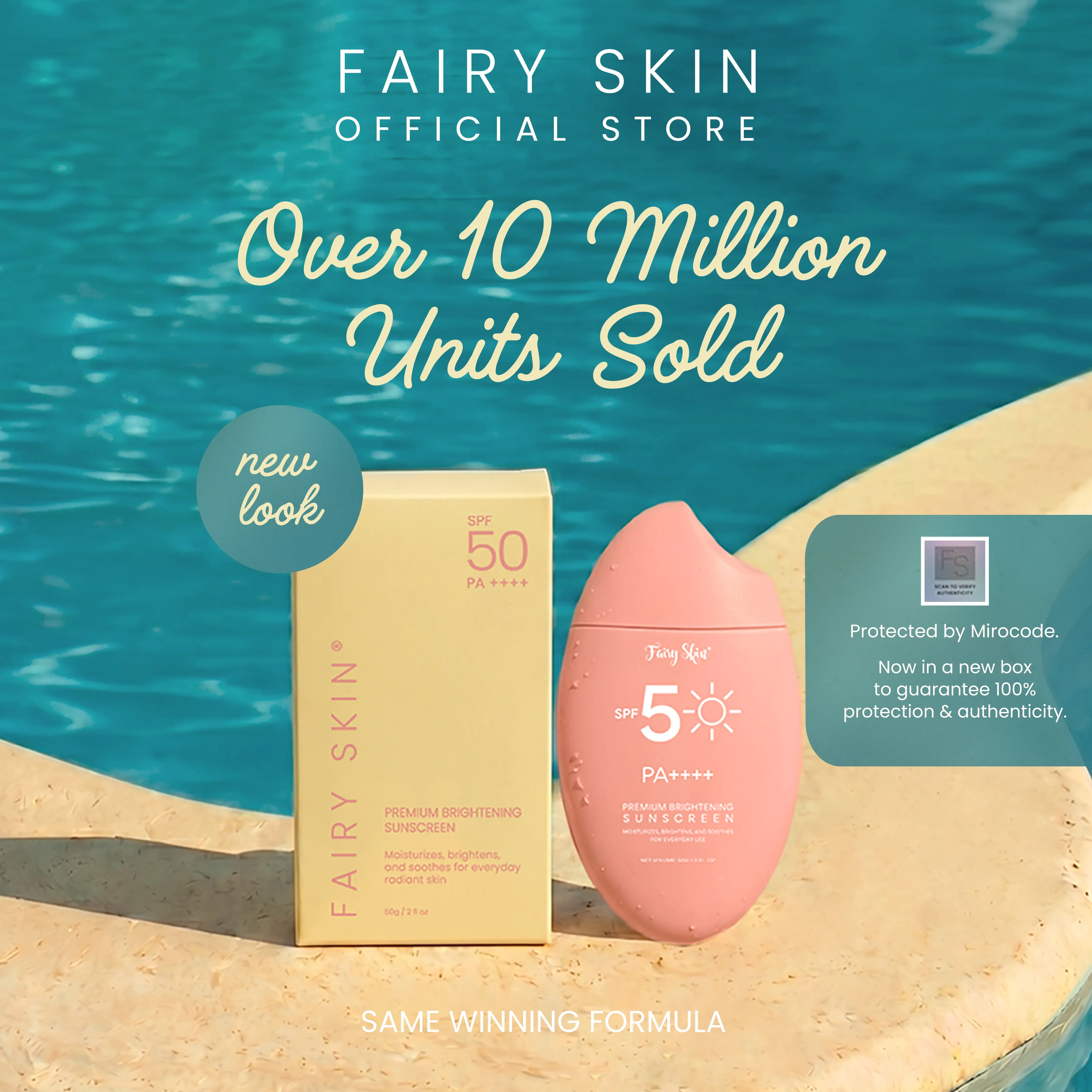 14% OFF NEW Fairy Skin Premium Brightening Sunscreen SPF 50 PA++++ | Broad-spectrum Tone Up Sunscreen