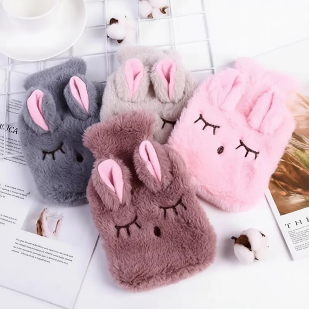 50% OFF PVC Stress Relief Hot Water Bottle, Cozy Knitted Cover for Winter Warmth and Reusable Hand Comfort
